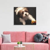Max the Parti Yorkie Leinwanddruck (Insitu (Wohnzimmer))