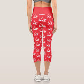 Max the Reindeer Silhouette Capri Leggings (Rückseite)