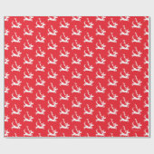 Max the Reindeer Silhouette Geschenkpapier (Flach)