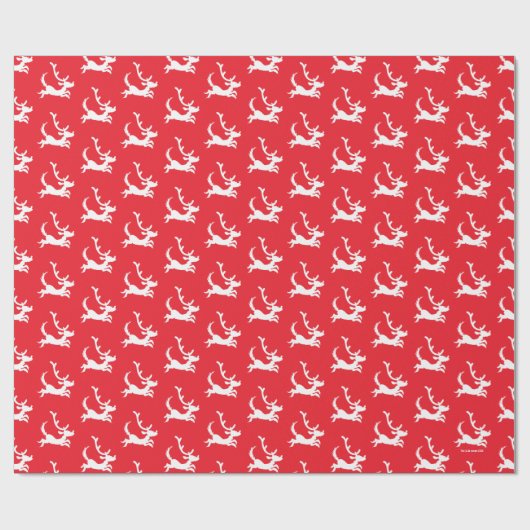 Max the Reindeer Silhouette Geschenkpapier (Flach)