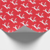 Max the Reindeer Silhouette Geschenkpapier (Ecke)