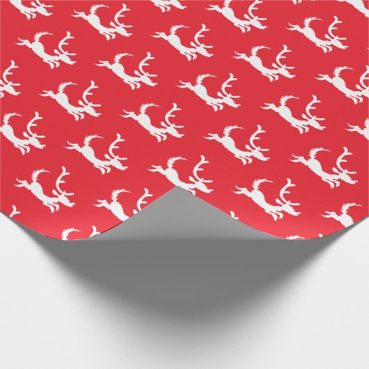 Max the Reindeer Silhouette Geschenkpapier (Ecke)