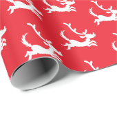 Max the Reindeer Silhouette Geschenkpapier (Rolleneckpunkt)