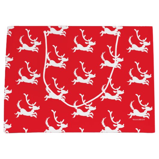 Max the Reindeer Silhouette Große Geschenktüte (Vorderseite)