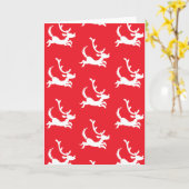 Max the Reindeer Silhouette Karte (Gelbe Blume)