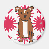 Max | Tropenrotes Rundmagnet Magnet (Vorne)