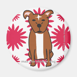 Max | Tropenrotes Rundmagnet Magnet