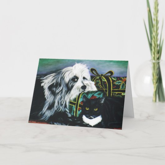 "Max und Boston" Feiertagskarte (Vorderseite)