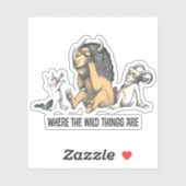 Max und die wilden Dinge spielen Aufkleber (Blatt)