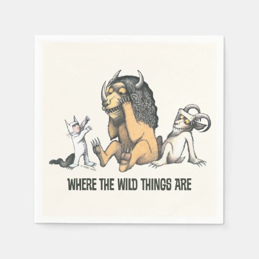 Max und die wilden Dinge spielen Serviette (Vorderseite)