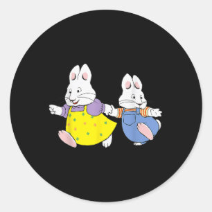 Max und Geburtstagsdekorationen Ruby Bunny Runder Aufkleber
