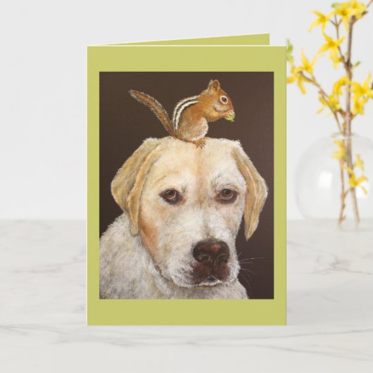 Max und Mr. Chipmunk-Karte Karte (Gelbe Blume)