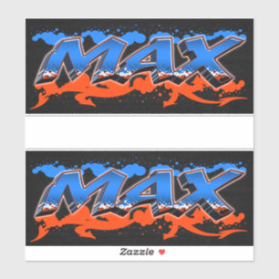 Max Vorname Name Graffiti Aufkleber Sticker