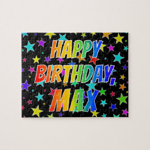 "MAX" Vorname, Spaß "GLÜCKLICHER BIRTHTAG" Puzzle