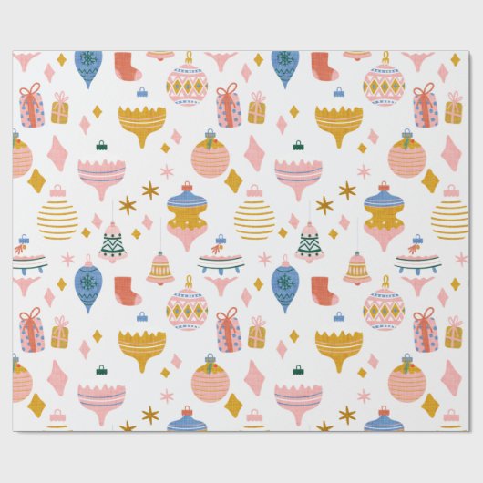 max. Weihnachtsweiß Geschenkpapier (Flach)