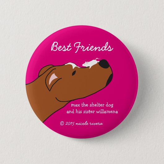Max & Willamena Best Friends 2 1/4" Schaltfläche Button (Vorderseite)