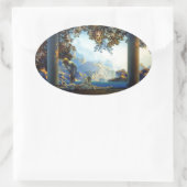 Maxfield Parrish Daybreak Ovaler Aufkleber (Tasche)