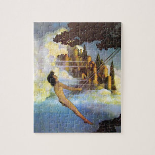 Maxfield Parrish Der Dinky Bird Vintage Buch Puzzle