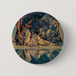 Maxfield Parrish Der Garten Allahs 1918 Fine Art Button