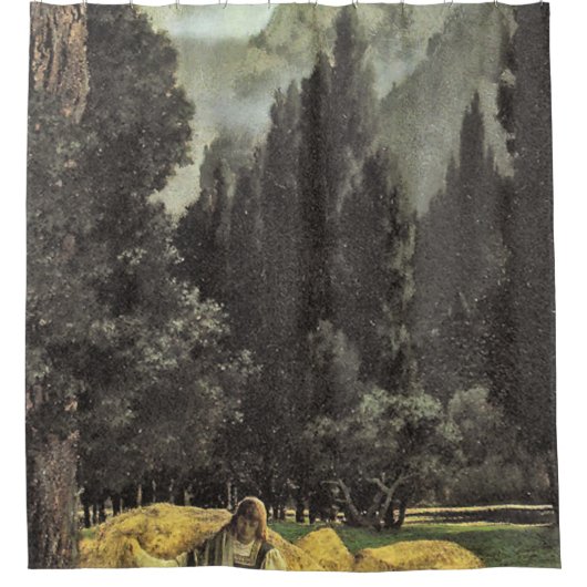 Maxfield Parrish - Dichtertraum (1901) Duschvorhang (Vorderseite)