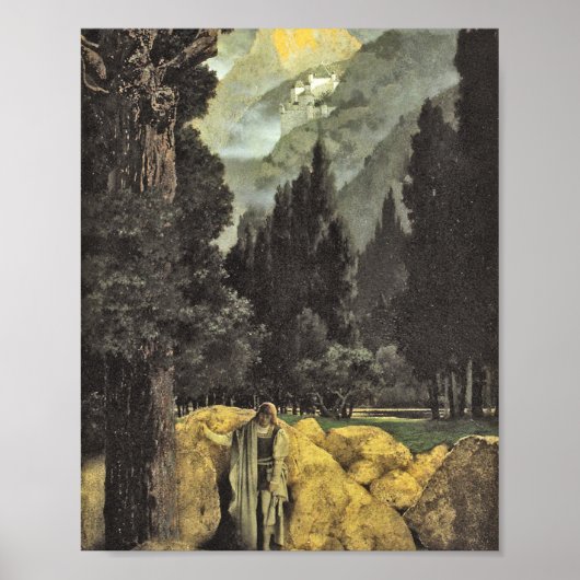 Maxfield Parrish - Dichtertraum (1901) Poster (Vorne)