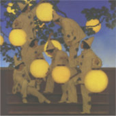 Maxfield Parrish Die Fackelträger 1908 Vintage Aufkleber (Vorderseite)