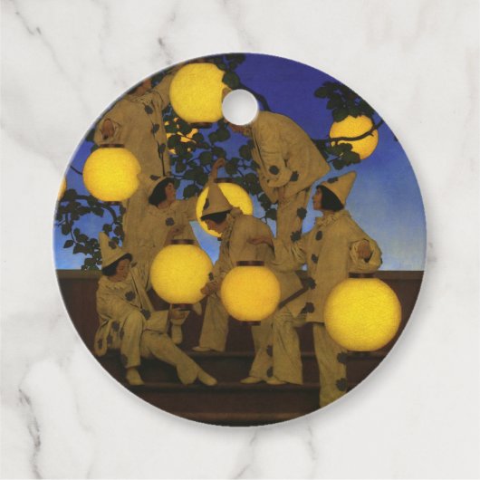 Maxfield Parrish Die Fackelträger 1908 Vintage Geschenkanhänger (Vorderseite)