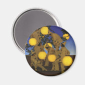 Maxfield Parrish Die Fackelträger 1908 Vintage Magnet (Vorderseite/Rückseite)