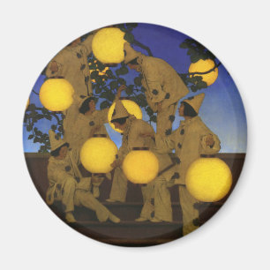 Maxfield Parrish Die Fackelträger 1908 Vintage Magnet