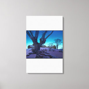 Maxfield Parrish - Hügel Top Farm, Winter Leinwanddruck