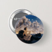 Maxfield Parrish Luftschlösser 1904 Vintage Fantas Button (Vorne & Hinten)