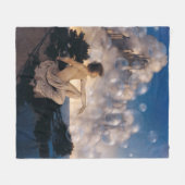 Maxfield Parrish Luftschlösser 1904 Vintage Fantas Fleecedecke (Vorderseite (Horizontal))