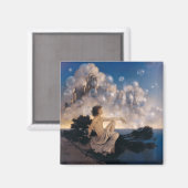 Maxfield Parrish Luftschlösser 1904 Vintage Fantas Magnet (Vorderseite/Rückseite)