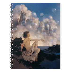 Maxfield Parrish Luftschlösser 1904 Vintage Fantas Notizblock