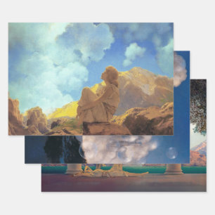 Maxfield Parrish Morgen 1922 Wolke Blau Fine Art Geschenkpapier Set