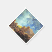 Maxfield Parrish Morgen 1922 Wolke Blau Fine Art Serviette (Ecke)