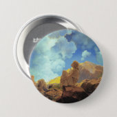 Maxfield Parrish Morgen 1922 Wolken Blau Fine Art Button (Vorne & Hinten)