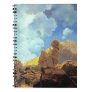 Maxfield Parrish Morgen 1922 Wolken Blau Fine Art Notizblock