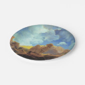 Maxfield Parrish Morgen 1922 Wolken Blau Fine Art Pappteller (Schrägansicht)