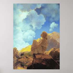 Maxfield Parrish Morgen 1922 Wolken Blau Fine Art Poster