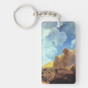 Maxfield Parrish Morgen 1922 Wolken Blau Fine Art Schlüsselanhänger
