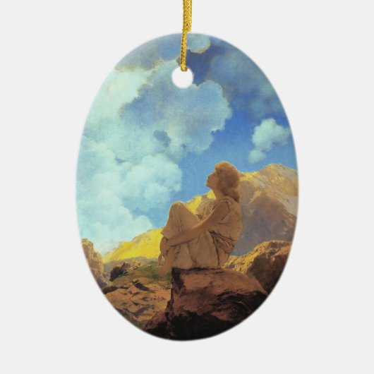 Maxfield Parrish Morning 1922 Cloud Blue Fine Art Keramik Ornament (Vorne)