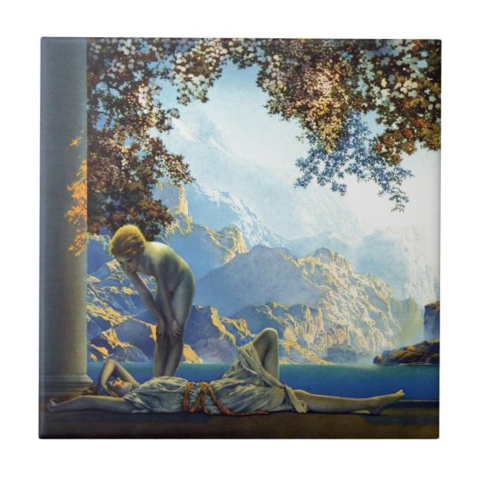 Maxfield Parrish Tagesanbruch Fliese (Vorderseite)