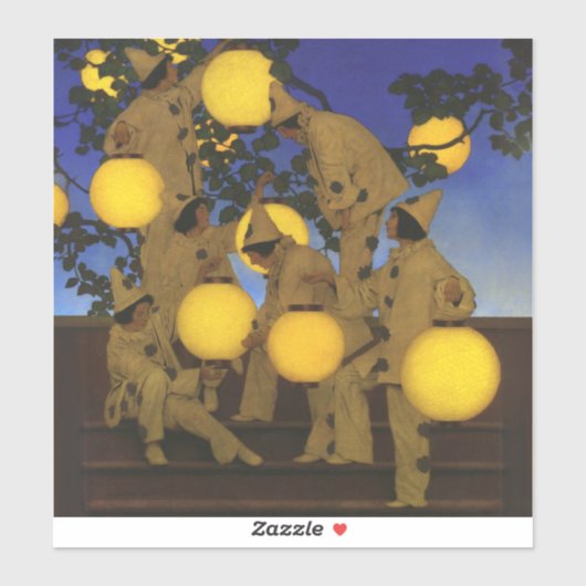 Maxfield Parrish The Lantern Bearers 1908 Vintage Aufkleber (Blatt)
