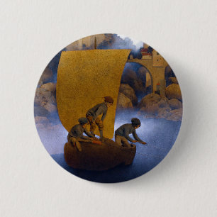 Maxfield Parrish Wynken Blynken und Nod Button