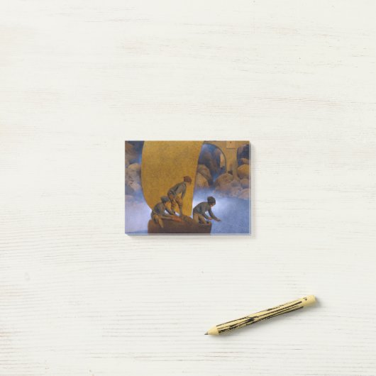 Maxfield Parrish Wynken Blynken und Nod Post-it Klebezettel (Auf Schreibtisch)