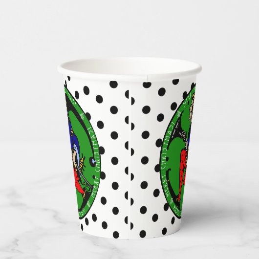 Maxfield Parrish-y Christmas Elf Pappbecher (Rechts)