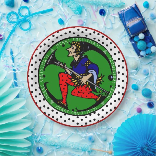 Maxfield Parrish-y Christmas Elf Pappteller (Party)