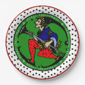 Maxfield Parrish-y Christmas Elf Pappteller (Vorderseite)