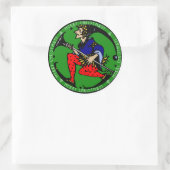 Maxfield Parrish-y Christmas Elf Runder Aufkleber (Tasche)